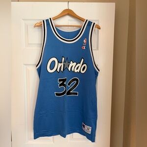 NBA Champion Shaquille O’Neal #32 Orlando Magic Basketball Jersey Sz 48 T8